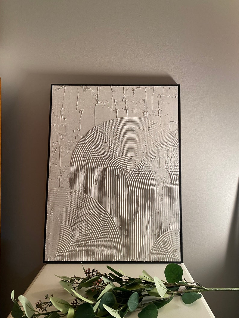 Arches White Texture Art Plaster Art Canvas Art Wall Etsy
