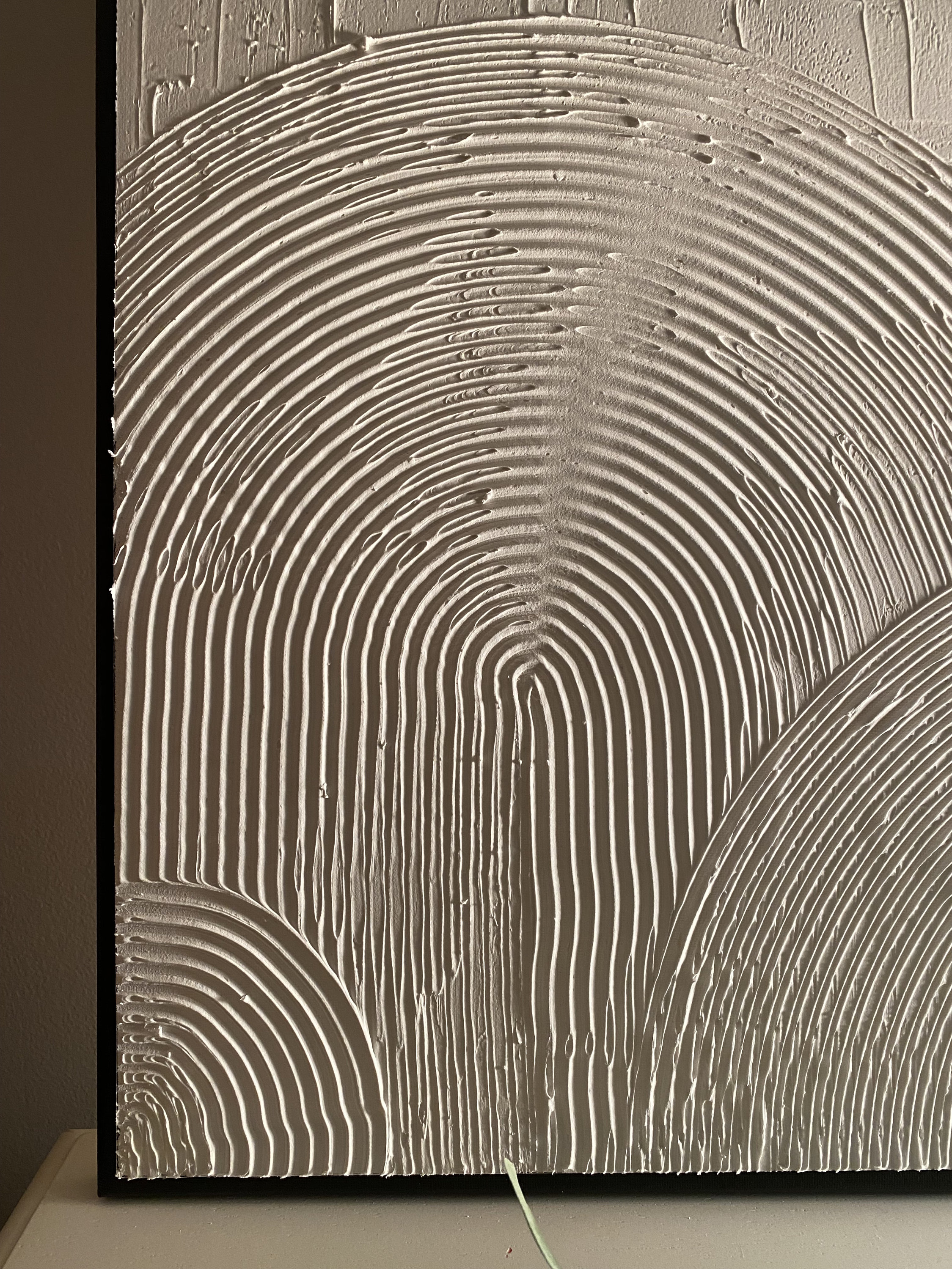 アーチズホワイトテクスチャアート：キャンバスに塗られた石膏