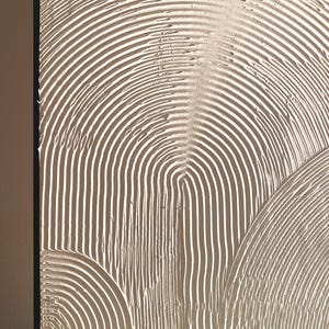 Arches White Texture Art: Gesso sobre tela com moldura preta