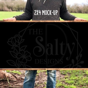 Wood 24x48 Sign Mock up | Large Blank Wood Sign Mock up | Farmhouse Sign Mock up | Wood Frame Mock up | Black Sign Mock up | 2x4 Mockup