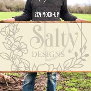Wood 24x48 Sign Mock up | Large Blank Wood Sign Mock up | Farmhouse Sign Mock up | Wood Frame Mock up | Off-White Sign Mock up | 2x4 Mockup