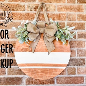 Wood Round Sign Mock up | Blank Round Wood Sign Mock up | Farmhouse Sign Mock up | Door Hanger Mock up | Hanging Door Sign Mock up