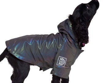 Reflective Showerproof Dog Jacket, dog coat, dog clothing, pet clothes, dog gifts, dog accessories, pet fashion, dog rain coat