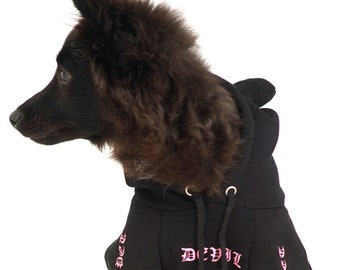 Devil Horn Dog Hoodie, pet hoodie, puppy clothing, dog clothes, pet clothes, pet accessories, dog fashion, puppy clothing