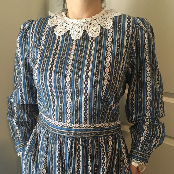 Vtg 70s Lanz Prairie Dress