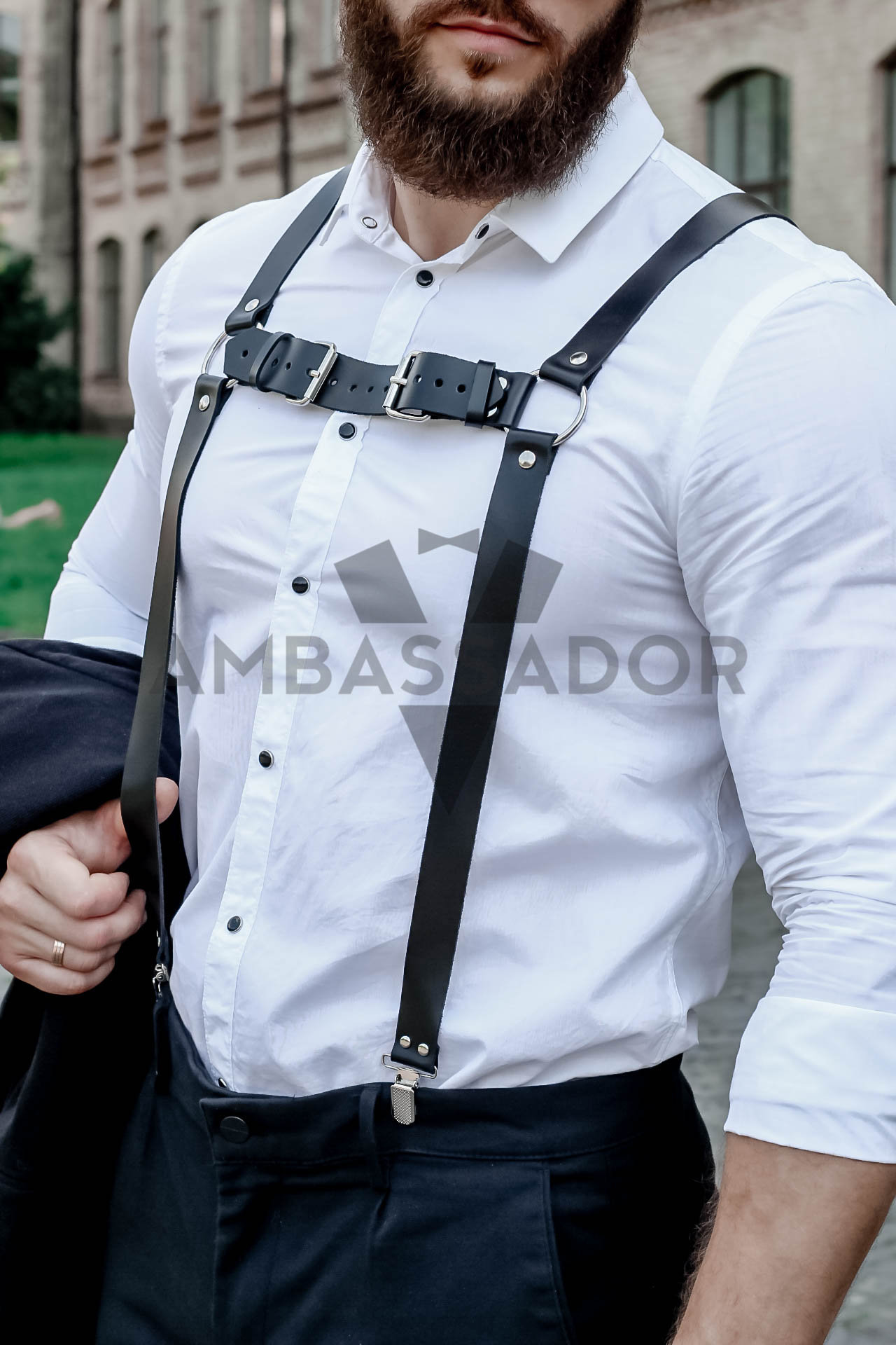 Leather Harness Suspenders for Men - DIFFERIO