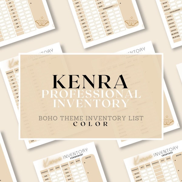 Salon Color Inventory List - Etsy