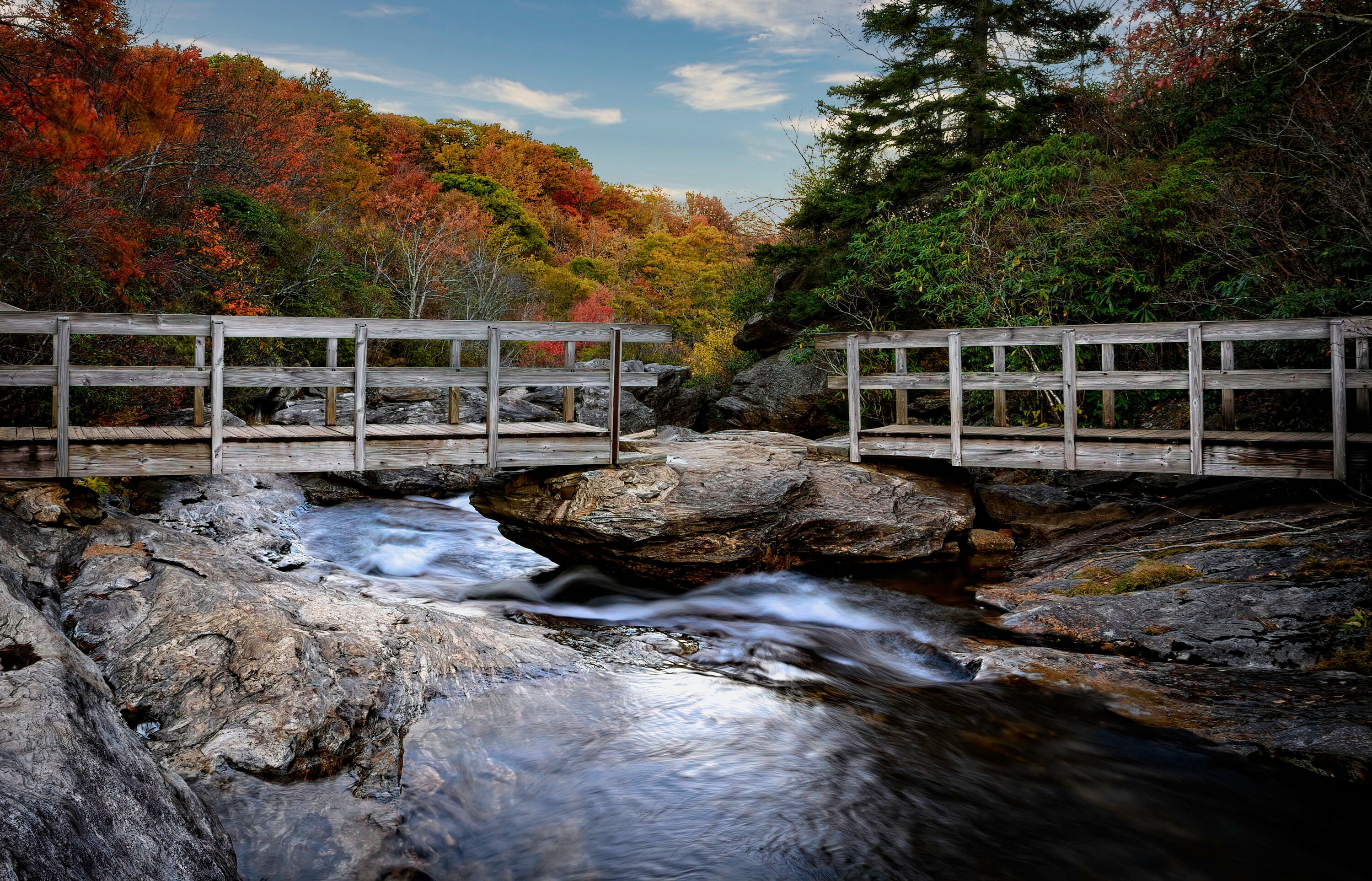 Fall Bridge on Blue Ridge Parkway 16X20 Canvas Print Etsy