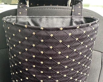 Sac poubelle de voiture, porte-jouets, organiseur, sacs carbage, coton, toile