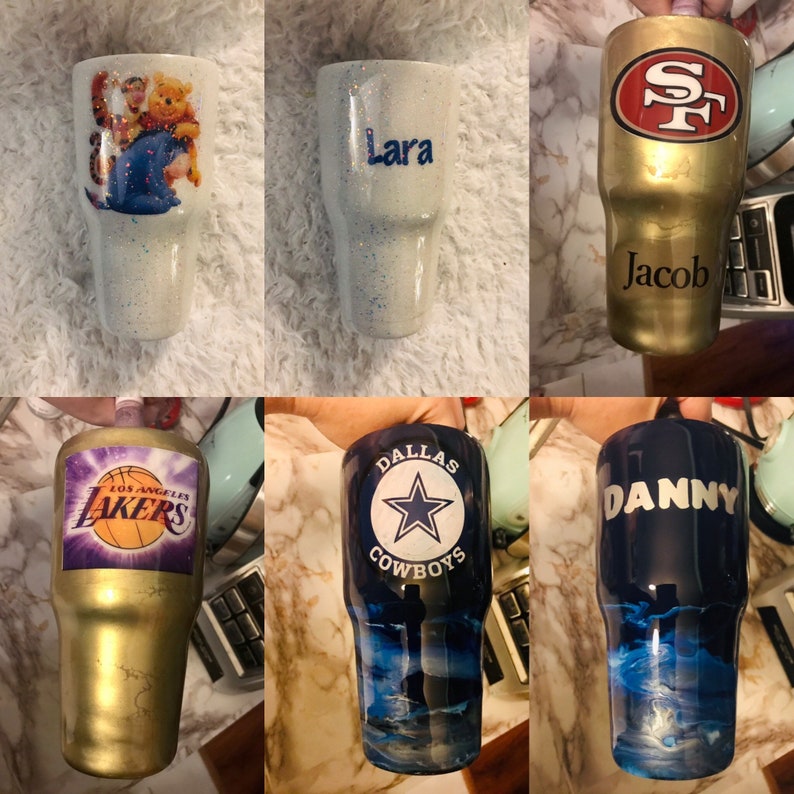 Custom tumbler cups epoxy resin tumblers glitter tumblers Etsy