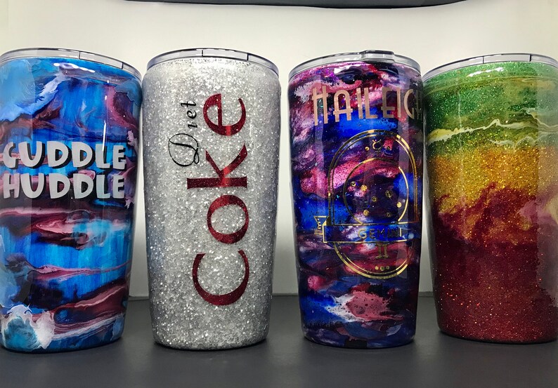 Custom tumbler cups epoxy resin tumblers glitter tumblers Etsy