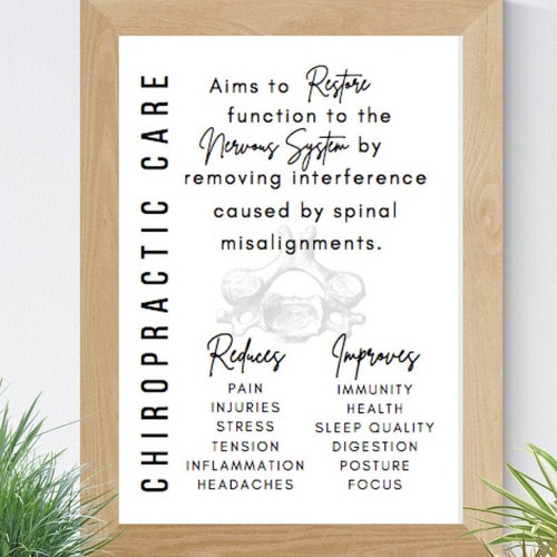 Importance of Chiropractic Alignment Before Exercise Poster Etsy