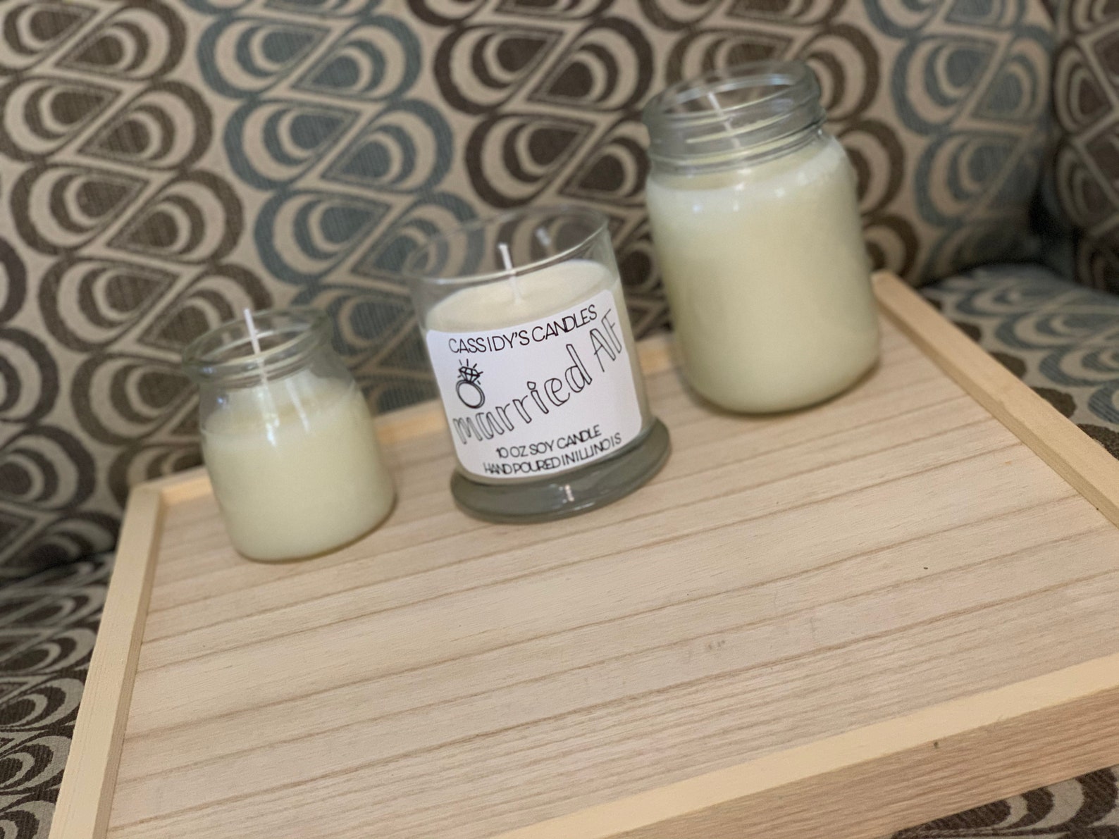 Married AF Candle Soy Candle Wedding Gift Customizable Etsy