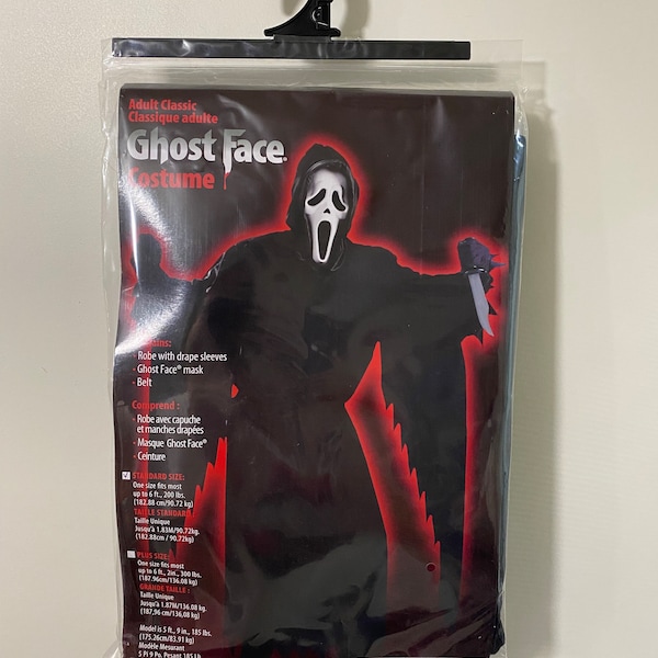 Scream adult size Ghostface G killer Costume Scream mask