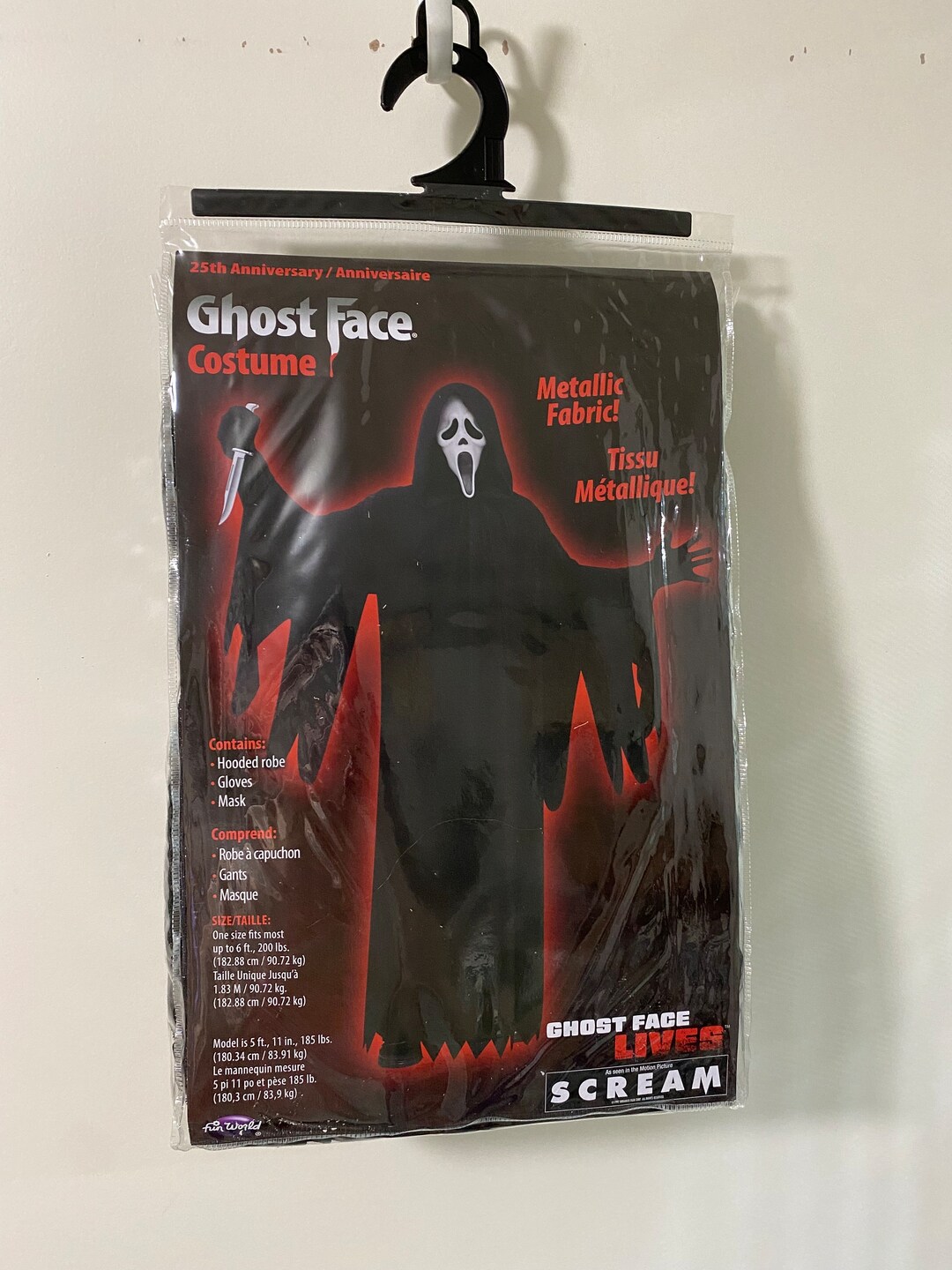 Scream 25th Anniversary Costume A Adult Size Ghostface Killer Etsy