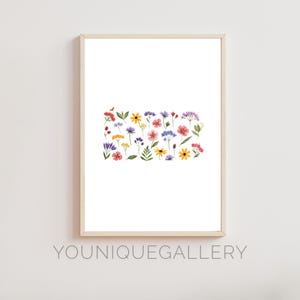Pennsylvania Blumen Karte druckbare Wandkunst, Berg Laurel Aquarell Druck Poster, digitaler Download Keystone Zustand Wohnkultur PA Geschenk