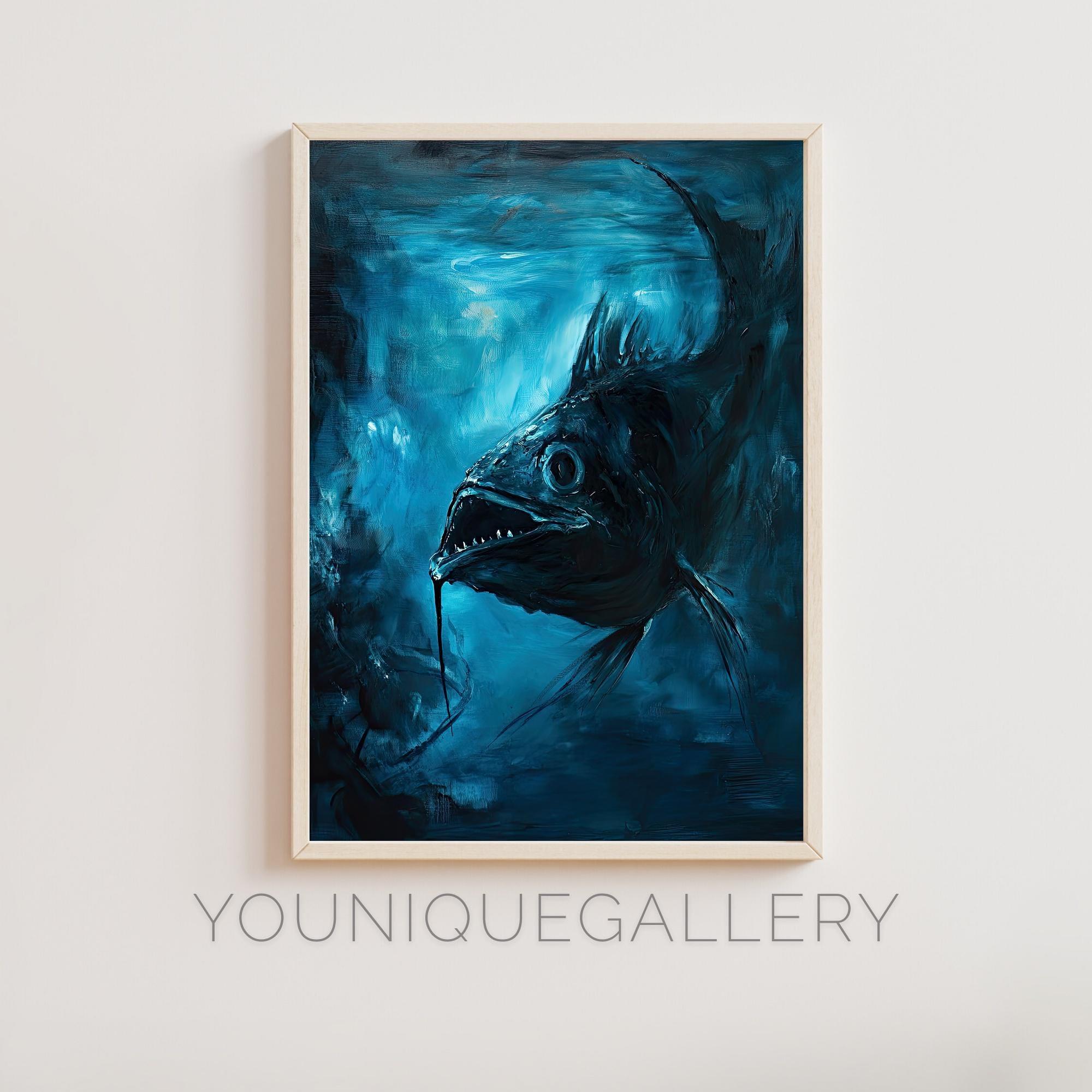 Schilderij zeeduivel - Etsy België, image size:2000x2000