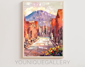 Pompeii Oil Painting Print: Italy Wall Art (Digital Download)