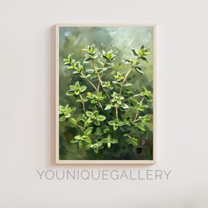Thyme Botanical Art Print: Kitchen Herb Illustration (Digital Download)