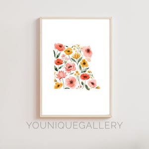 Aegypten Blumen Karte druckbare Malerei, Aquarell Lotus Blume Botanische Kunst, ägyptische Dekor Geschenk, Nordafrika digitaler Download