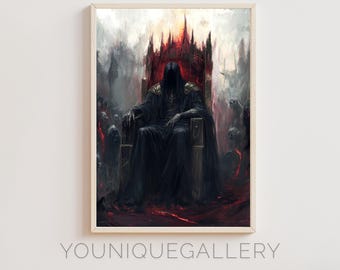Hades Painting: Greek Mythology Gothic Decor (Digital Download)