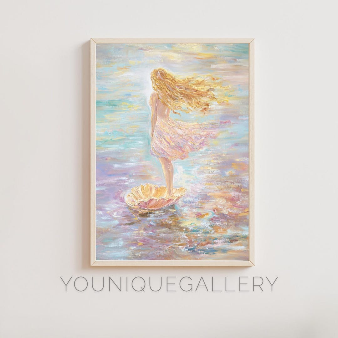 Aphrodite Goddess Printable Wall Art, Birth of Venus Painting, Bedroom ...