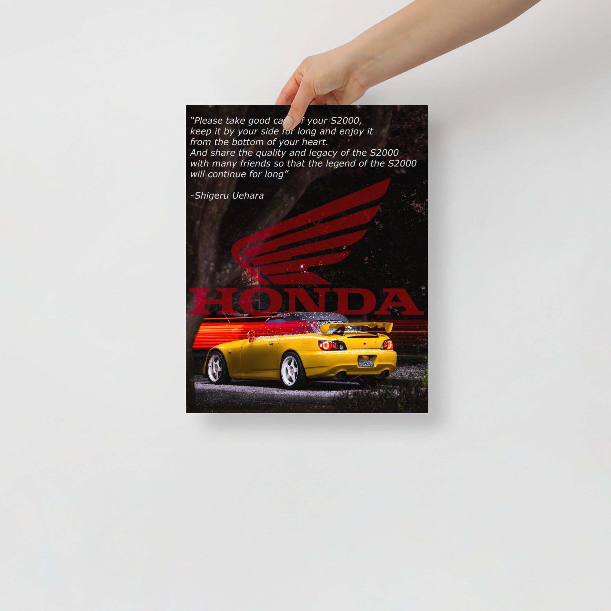 S2000 Poster S2000 Cherry Blossom Poster - Honda Logo and Shigeru Text - Etsy