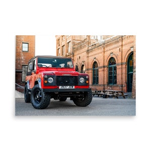 Land Rover Defender 90 Poster Print Wall Art Garage Mancave Dorm