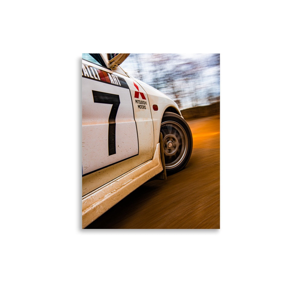 Lancer Rally Poster Ralliart Mitsubishi Lancer Evolution Poster Print Wall Art Garage ...