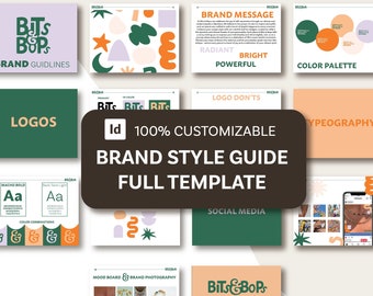 Trendy Brand Style Guide Template | InDesign Template | Professional Branding Kit