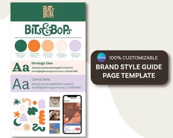 Brand Style Guide Template | Canva Template | 100% Editable | Branding Design