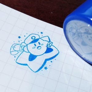 Lieferung Kirby Self-Inking Stamp // Süßer Postbote Warp Star Kirby Stempel