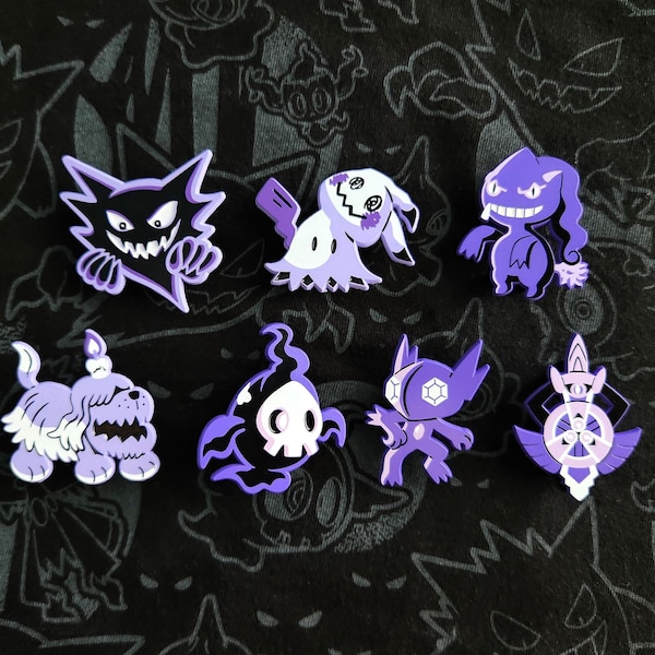 Ghost Pokemon Mystery Soft Enamel Pins // Ghost-Type Blind Packaged Pins