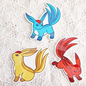 FFXIV Carbuncle Stickers // Final Fantasy Ruby Topaz Emerald Carbuncle Decals