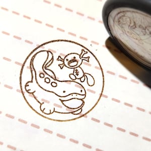Clodsire and Paldean Wooper Self-Inking Stamp