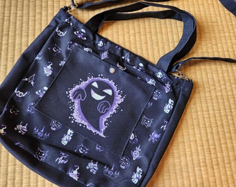 Ghost Pokemon Messenger Bag // Ghost-Type Canvas Shoulder Bag