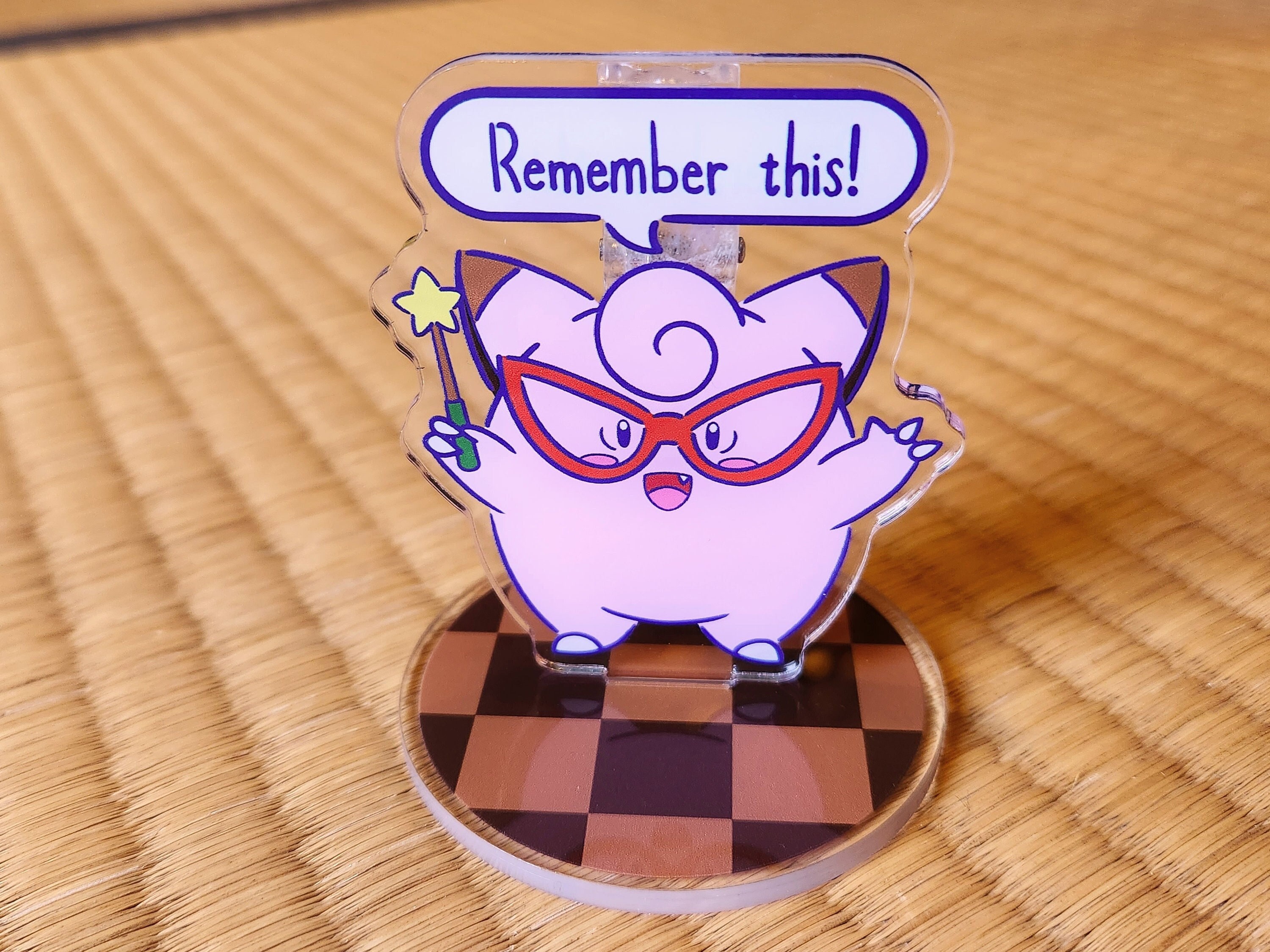 Clefairy Acrylic Memo Standee // Pkmn Stadium Clefairy Note Stand