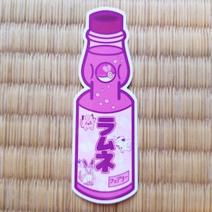 Clefairy / Sylveon / Togekiss Ramune Bottle Sticker // Fairy-Type Decal