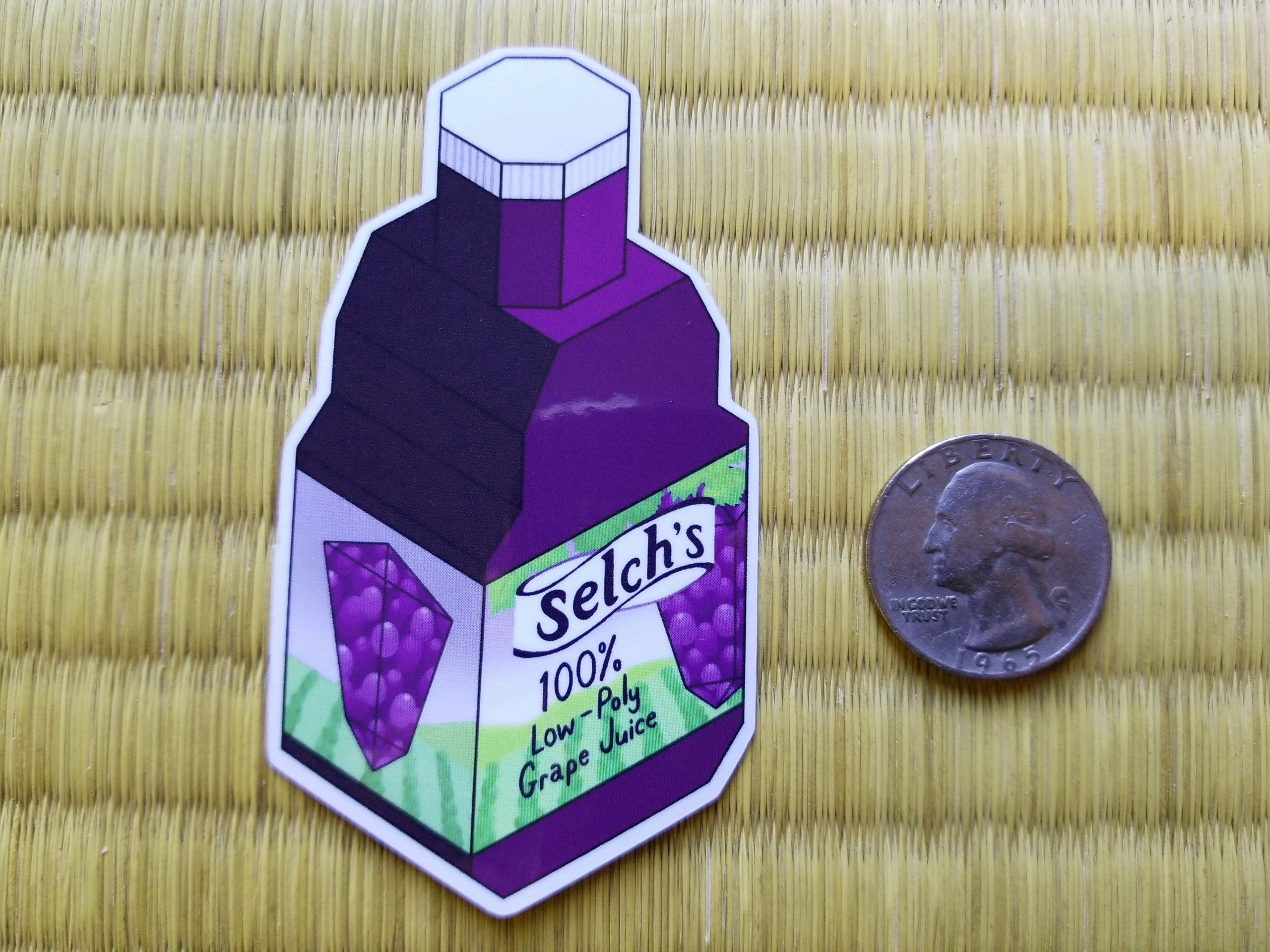 FFXIV Low Polygon Count Grape Juice Sticker // Endwalker Grape Etsy Australia