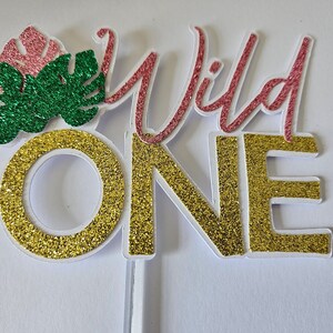Wild One Cake Topper Jungle Themed Cake Topper - Etsy