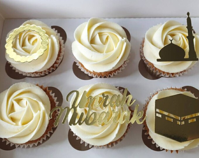 Eid Mubarak Cupcake Toppers, 10 stuks Ramadan Party Cupcake Eid Mubarak Cupcake Toppers, 10 stuks Ramadan Party Cupcake