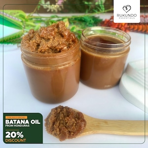 100% Pure Unrefined Batana Oil from Honduras, Natural Hair Oil for Shine and Moisture, Pure & Natural, Handcrafted and Sustainably Sourced