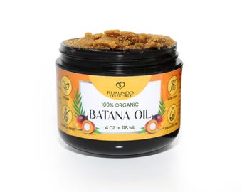 Pure Unrefined Batana Oil: Organic Hair Hydration & Shine (4 oz)
