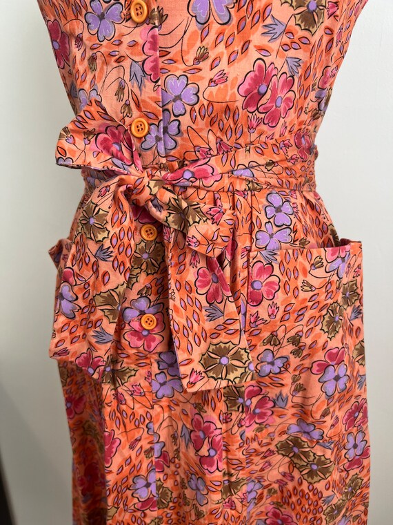 70s Size S/M Vintage Floral Summer dress - image 4