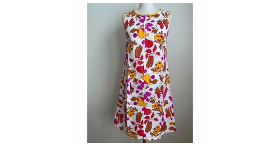 60s/70s Size S Vintage Floral Dress - image 1