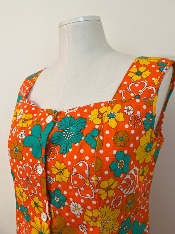 80s Size S/M Vintage Apron Dress - image 5