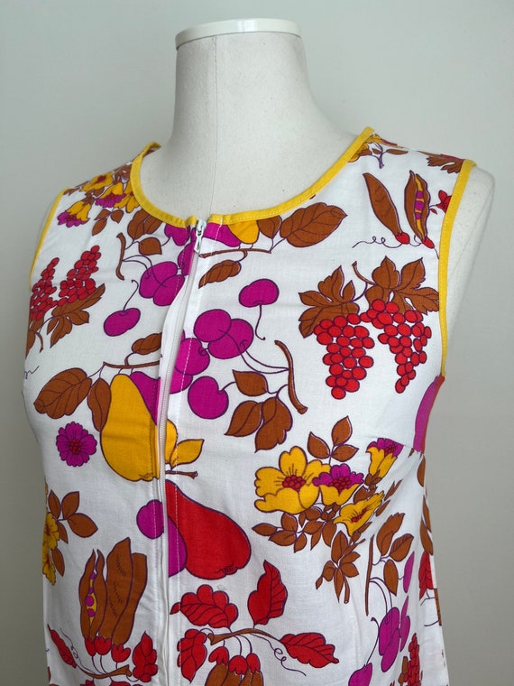 60s/70s Size S Vintage Floral Dress - image 5