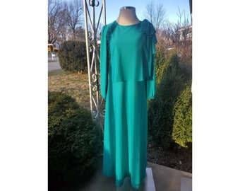 80s Praise Hymn Seafoam Green Maxi Dress