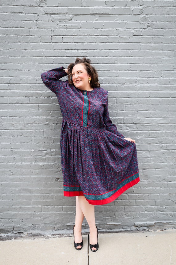 Leslie Fay 1980s Plus Size Secretary Dress