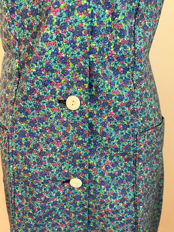 80s Size S Vintage Floral Dress - image 6